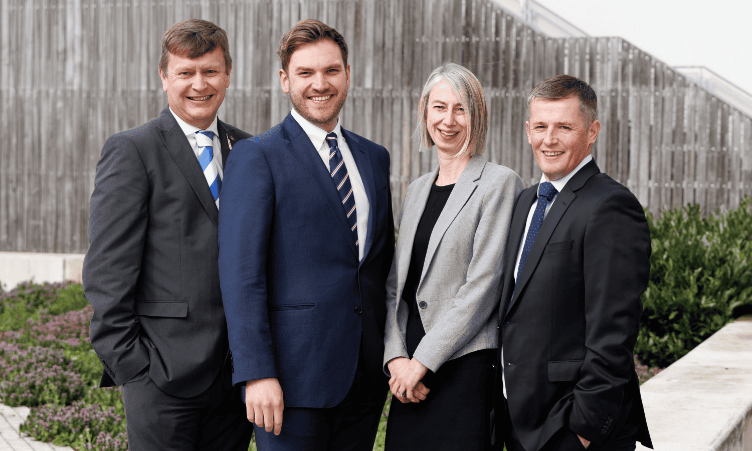 Neil South with Ada, Yvonne and Doug from C&B