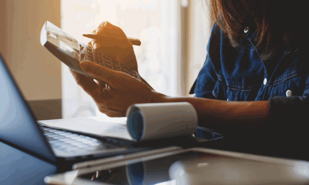 benefits in kind- image of someone using a calculator